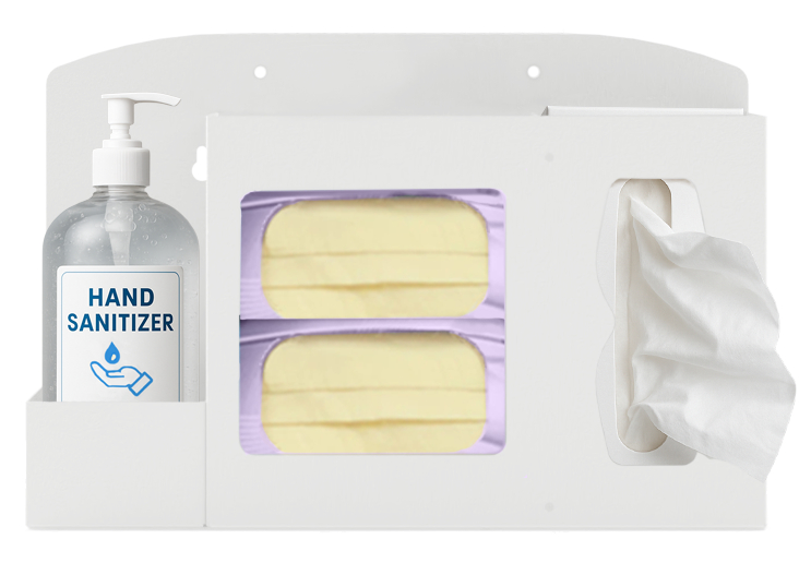 HS10X04WH Steel Hygiene Station Gel Bottle, White