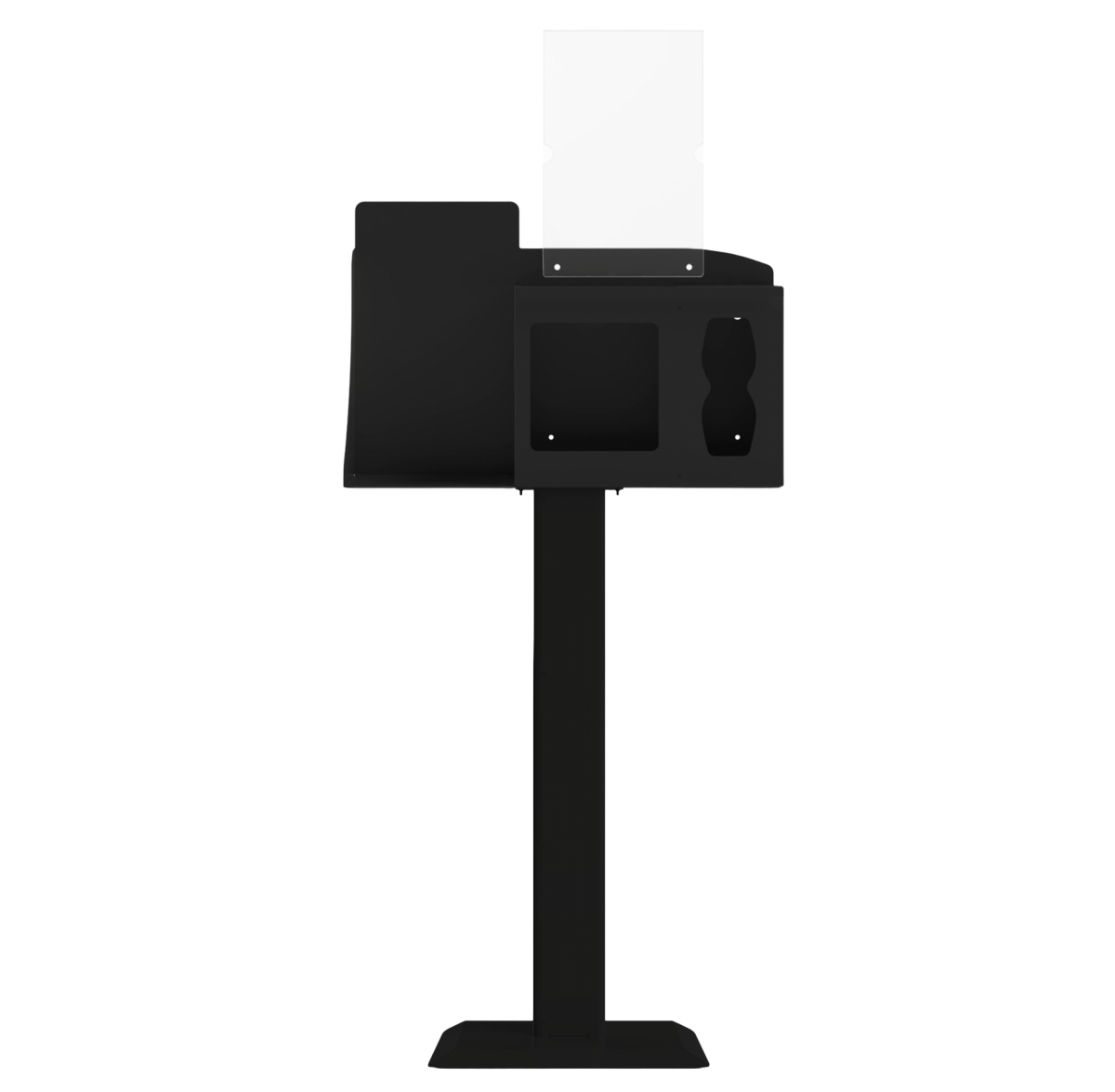HS20K04BK Steel Hygiene Station Stand Kit, Black