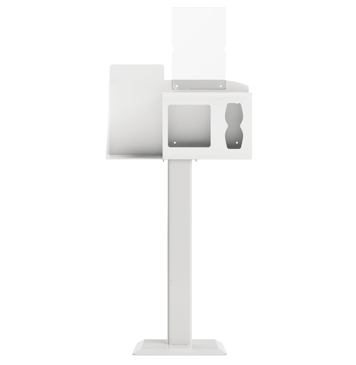 HS20K04WH Steel Hygiene Station Stand Kit, White