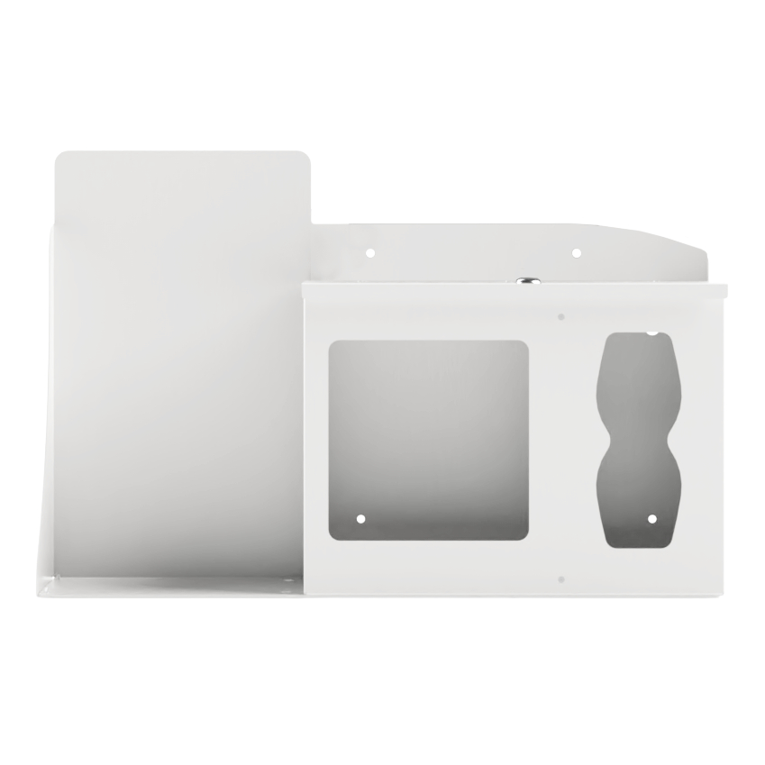 HS20L04WH Steel Hygiene Station Gel Dispenser Locking, White