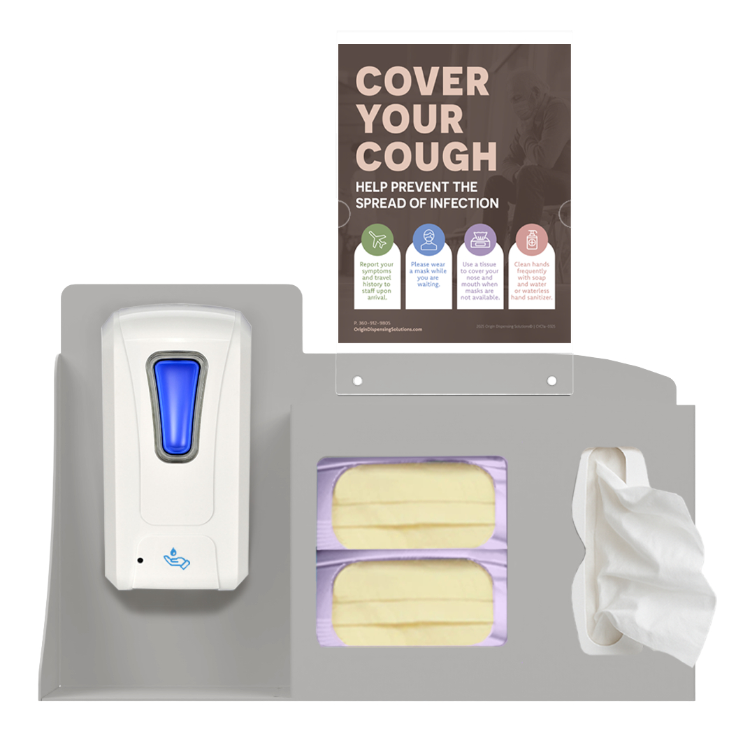 HS20S02BG ABS Hygiene Station Bundle Gel Dispenser, Beige