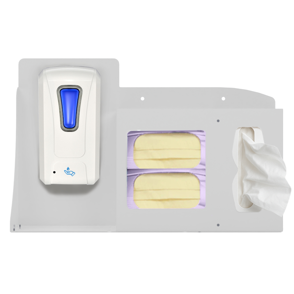 HS20X04WH Steel Hygiene Station Gel Dispenser, White