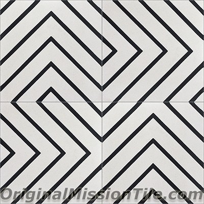 Juice Cement Tiles, Black 01 - Box of 12