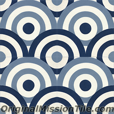 Sunset 01 Cement Tiles, Multi Color - Box of 12