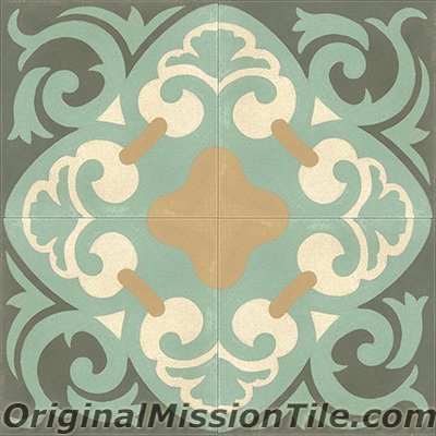 La Espanola 01 Cement Tiles, Multi Color - Box of 12
