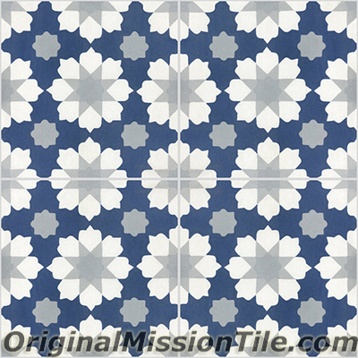 Moorish 02 Cement Tiles, Multi Color - Box of 12