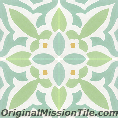 Zebra Cement Tiles, Vert 04 - Box of 12