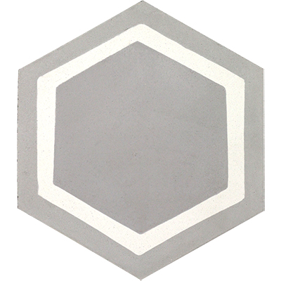 Cement Tiles Hexagonal Frame Oxford 02 - Box of 12