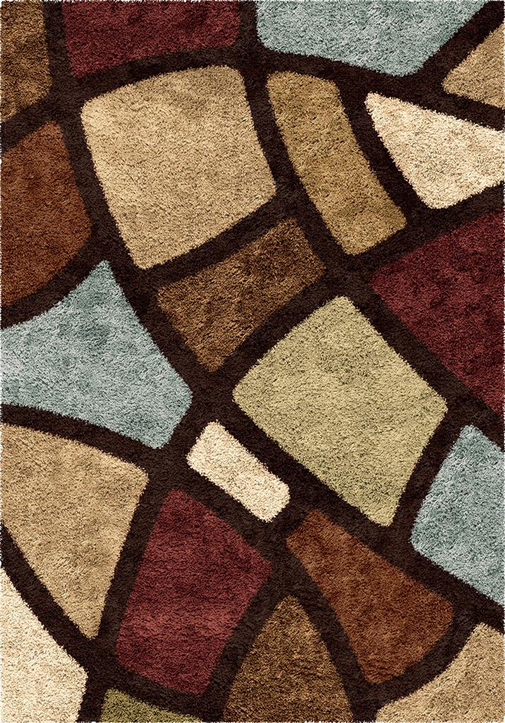 3708 7x10 7 x 10 in. Shag Geometric Circle Bloom Area Rug - Multicolor -  Orian Rugs