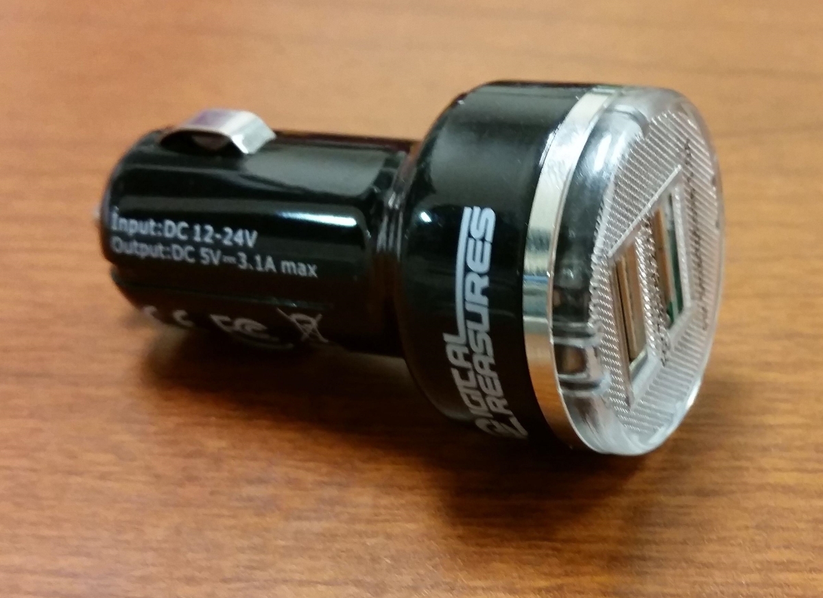PU09243 3.1A Dual USB Car Charger with 2 Port Fast Charging Adapter