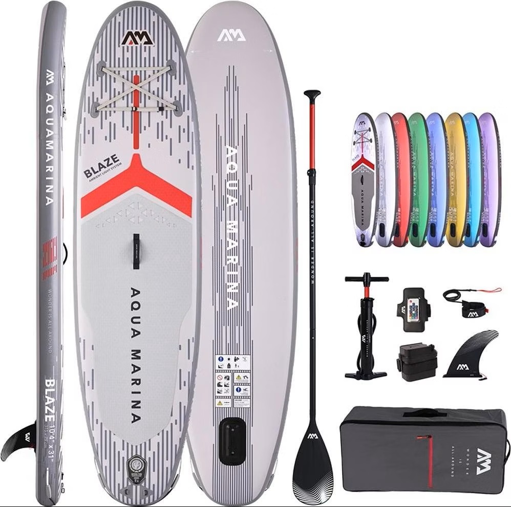 BT-26BZ 3.15 m & 15 cm iSUP Blaze with Advanced Illumination System with Aluminum SPORTS III Paddle & Safety Leash