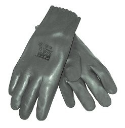 40-105 Nitrile Gloves, Slip-On Cuff, Cotton Lined, Size 9, Gray, 12PK