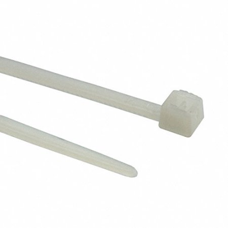 Cable Tie, 8-1/2 in L, 2 in Max Bundle Dia., Natural, Nylon 6/6, 18 lb Strength