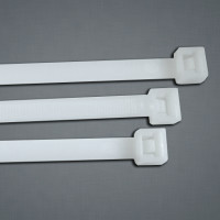 Cable Tie, 8 in L, 2 in Max Bundle Dia., Natural, Nylon 6/6, 50 lb Strength