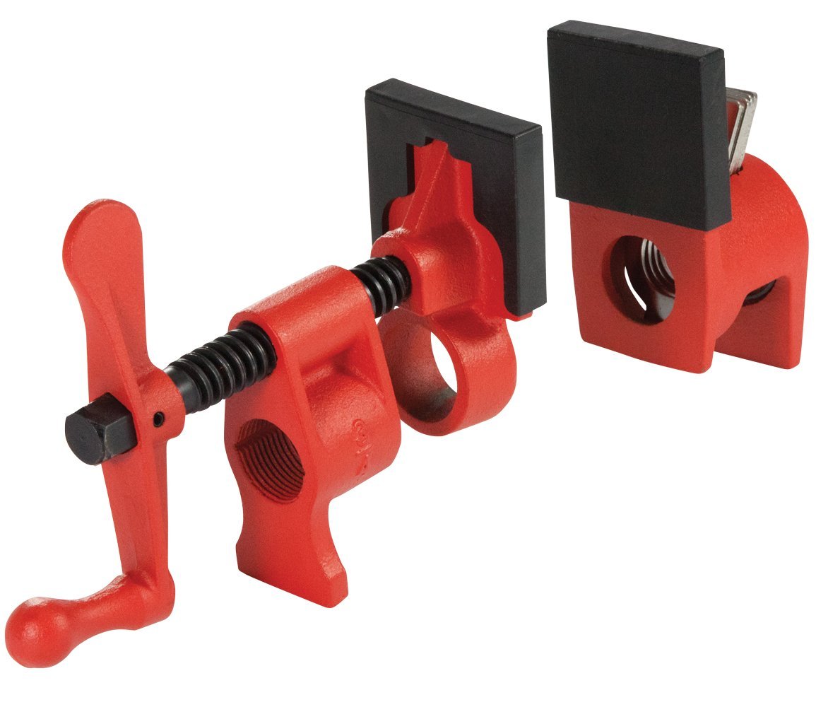 Pipe Clamp, Width 4 1/2 in, Throat Depth 1 3/4 in, Cast Iron Handle
