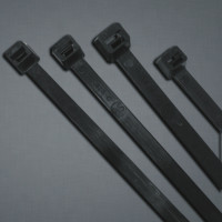 Cable Tie, 11-1/2 in L, 3 in Max Bundle Dia., Black, Nylon 6/6, 50 lb Strength