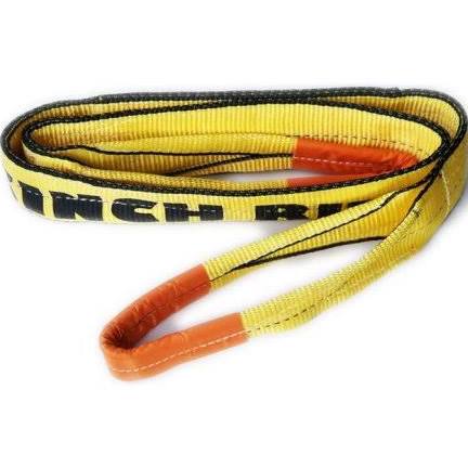 Pro-Edge Web Sling, Type III, 2 in W x 20 ft L, Flat Eye to Eye, Polyester, Yellow
