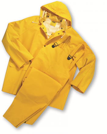 Protective Industrial Products Rainsuit West Chester Yellow PVC/Polyester 2X 3pc Size 2XL - 4035/XXL