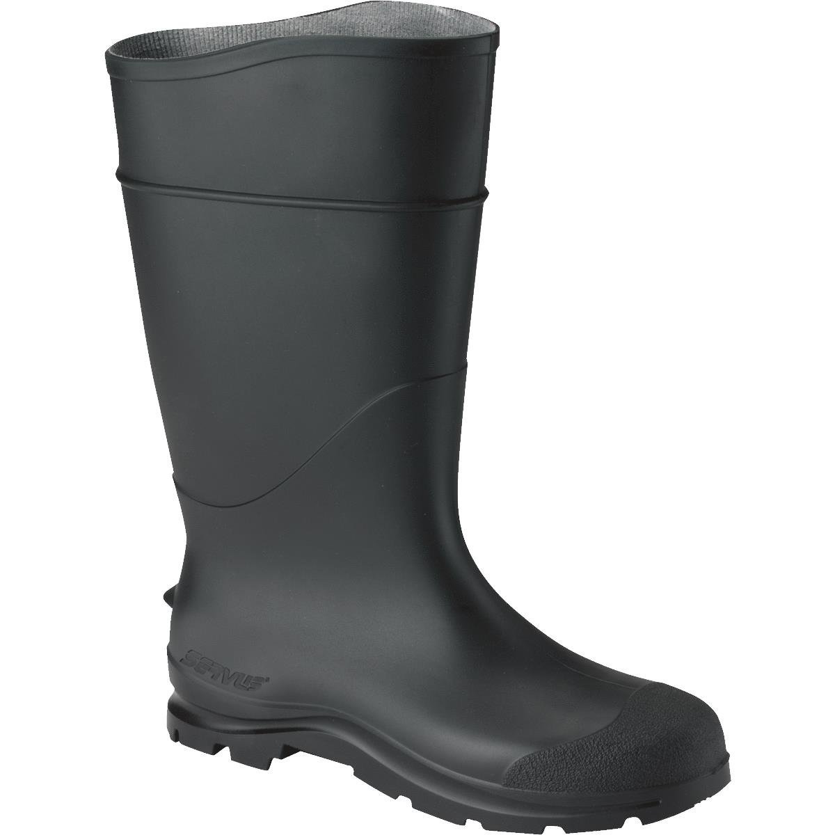 617-18822-BLM-130 16 in. Knee Rubber Boot Plain Toe with Angle Cleaning, Black -  Servus