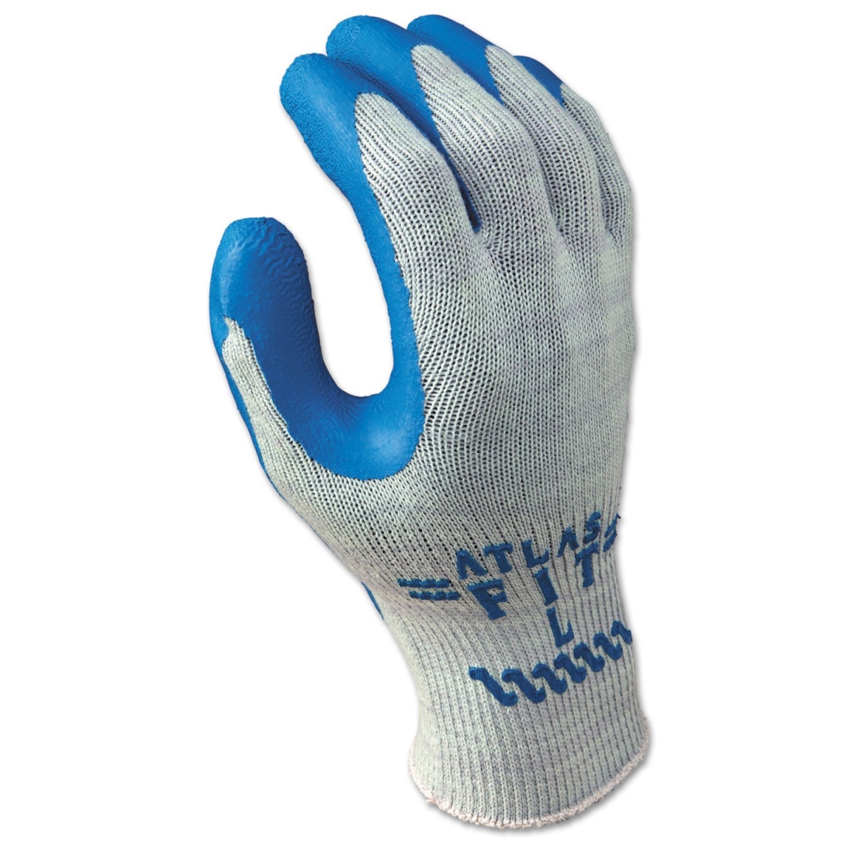 Picture of Best Glove 845-300L-09 Rubber-Coated Gloves&#44; Large - Gray & Blue