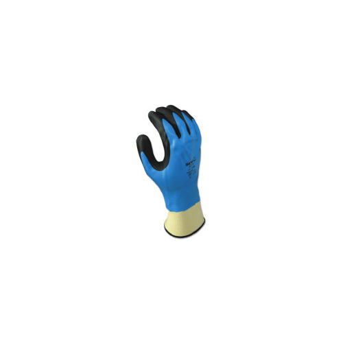 Picture of Best Glove 845-377L-08 Nitrile-Coated Gloves&#44; Large - Blue & Black