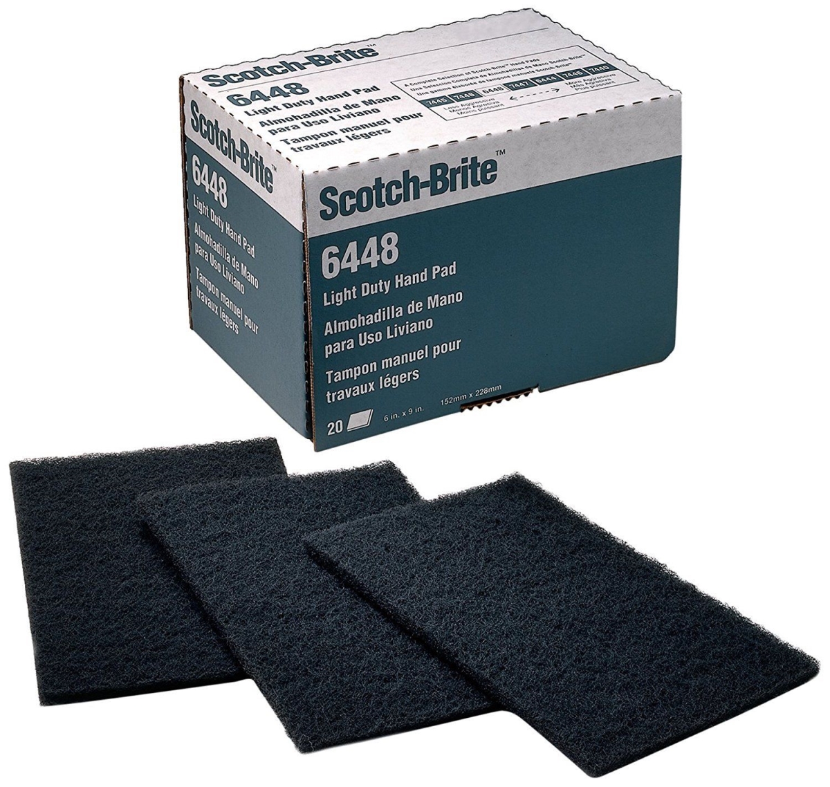 Picture of 3M Abrasive 405-048011-16555 6 x 9 in. Scotch-Brite Non Woven Silicon Carbide Hand Pad - Pack of 20