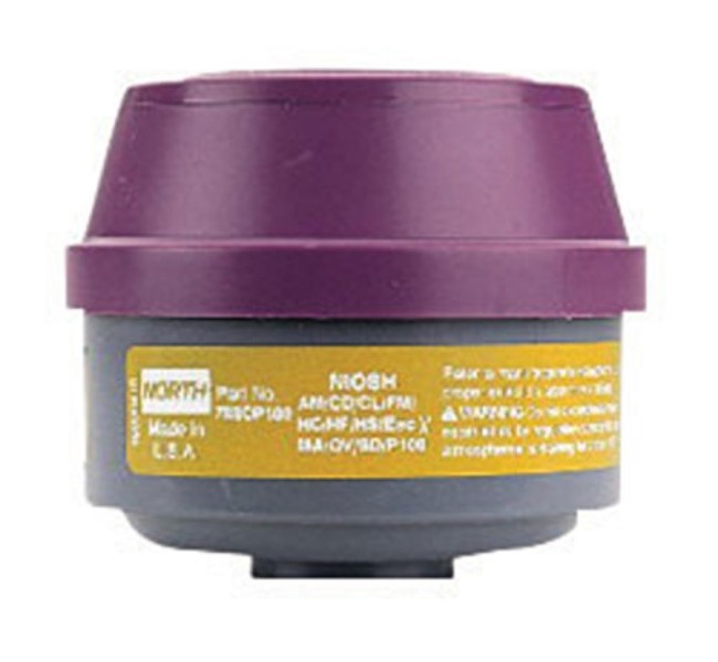 Combination Cartridge/Filter, N, Green, Magenta, Threaded, North Full or Half Mask Respirators