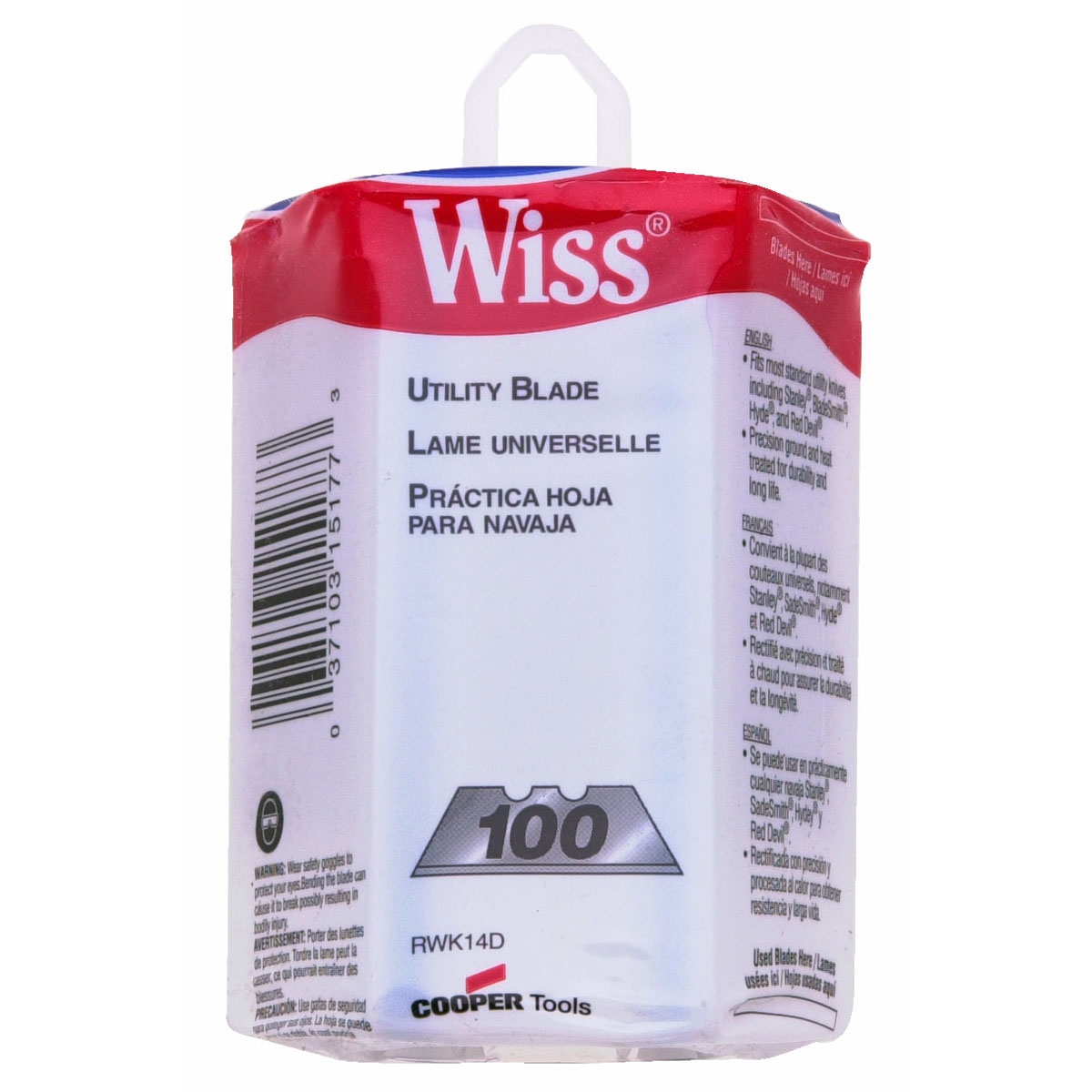 Picture of Wiss 186-RWK14D Utility Knife Blade With Dispenser