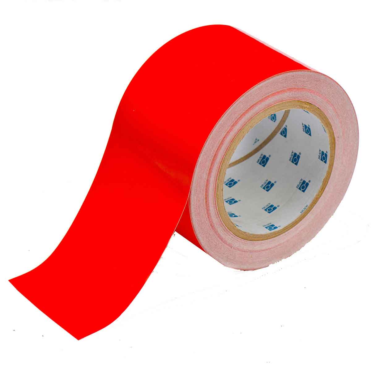 Floor Marking Tape, Polyester, Solid, Red, 3 in W., 8 mil Thickness