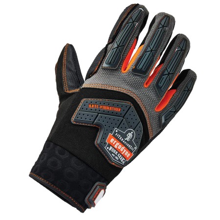 Picture of Ergodyne 150-17302 ProFlex 9015Fx ANSI & ISO-Certified Anti-Vibration Gloves with DIR Protection - Black&#44; Small
