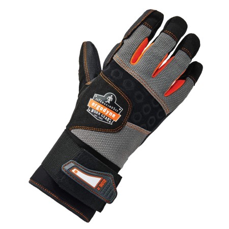 Picture of Ergodyne 150-17732 ProFlex 9012 ANSI & ISO-Certified Anti-Vibration Gloves with Wrist Support - Black&#44; Small
