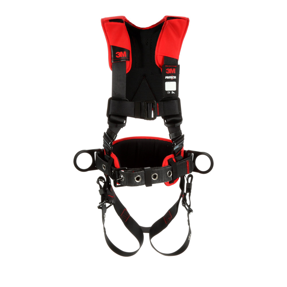 Picture of DBI Sala 098-1161205 Protecta Comfort Construction Style Positioning Harness 1161205&#44; Black - Medium & Large