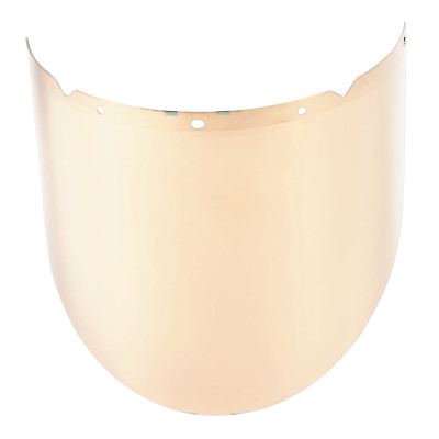 V-Gard Visor, PC, Green Tint w/ Reflective Coating, Molded, 9.5 inx17.75 inx .07 in