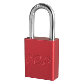 045-A1106KARED-09226 Keyed Alike Safety Padlock with 1.5 in. Shackle, Red - Pack of 6