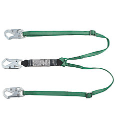 V-Series Standard single-leg fixed length energy absorbing lanyard, 4', 36C snaphooks,ANSI Z359.13