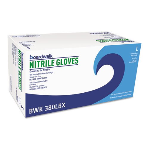 Picture of Boardwalk 088-380LCT 4 mil Large Disposable General-Purpose Nitrile Gloves&#44; Blue