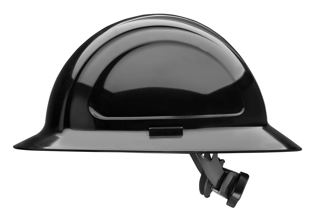 Hard Hat, N20, Polyethylene, 4 Point Ratchet, Type 1, Class E, Black