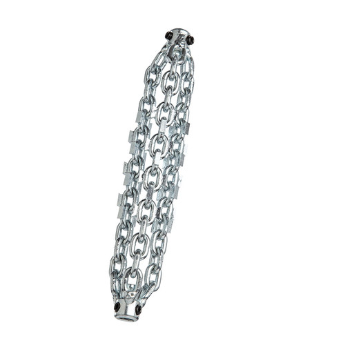 Flex Shaft 3-Chain Knocker with Carbide Tip for 4 in. Pipe, 0.31 in. Cable