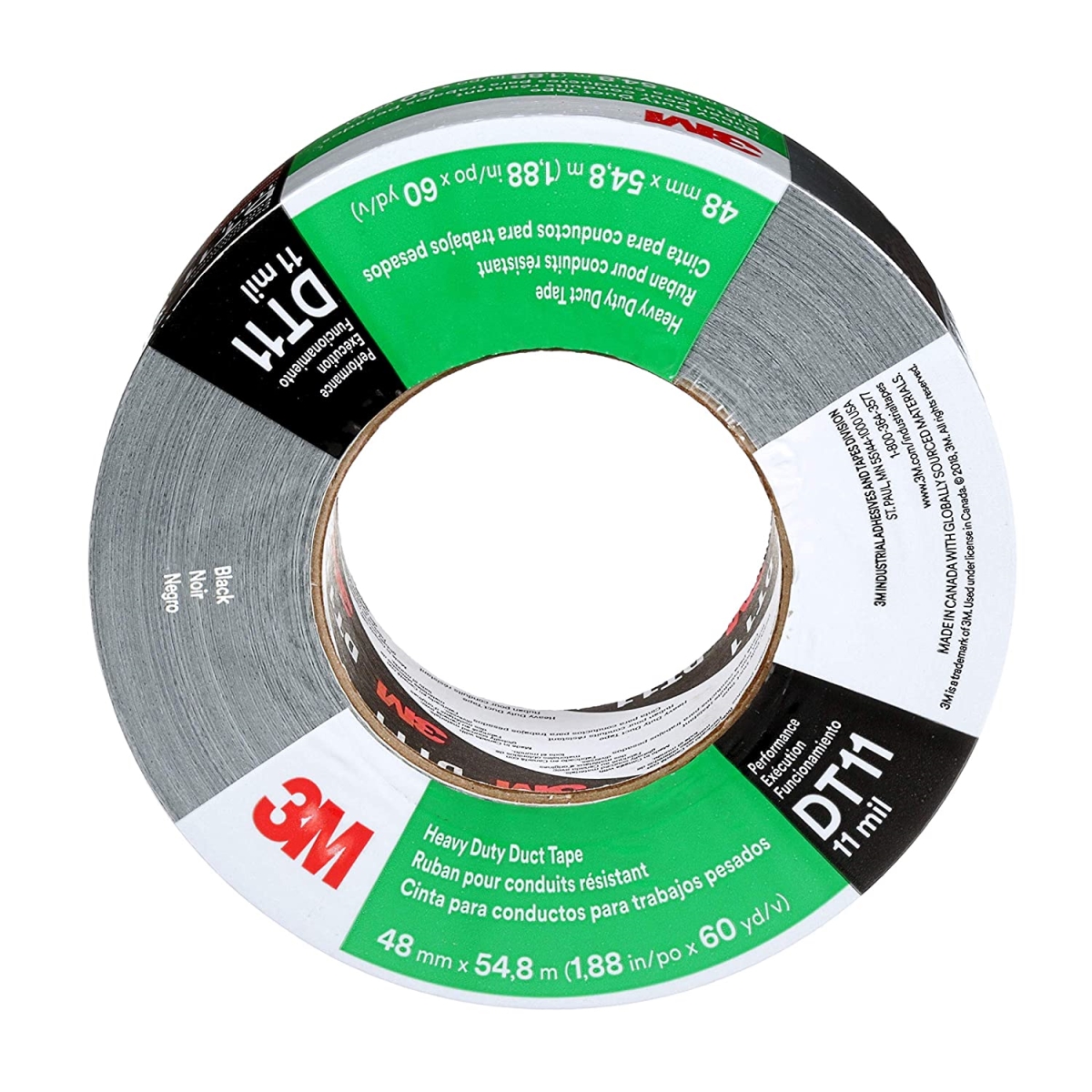 Picture of 3M 405-689330-17228 48 mm 54.8 m 11 Mil DT11 Heavy Duty Duct Tape&#44; Black