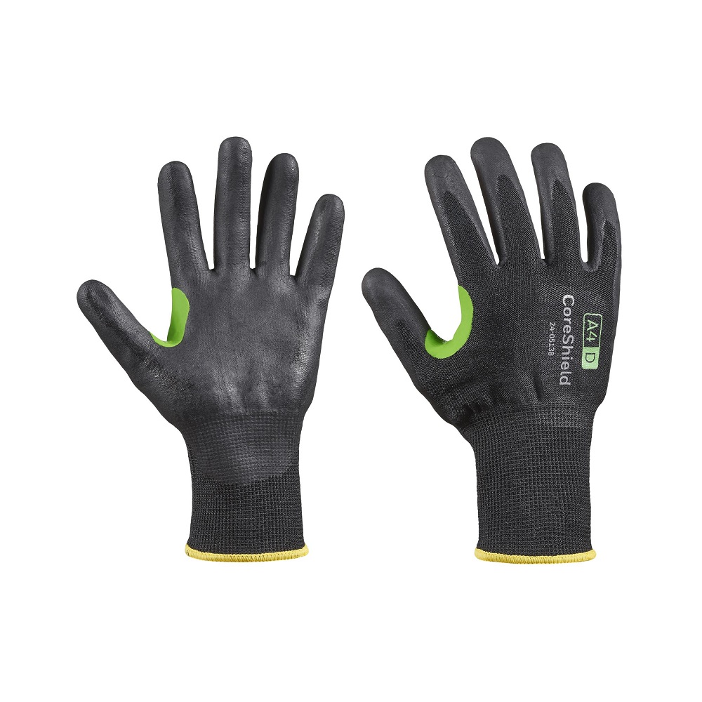 582-24-0513B-6XS 13 Gauge A4-D Micro-Foam Coreshield Glove, Black, Extra Small - Size 6