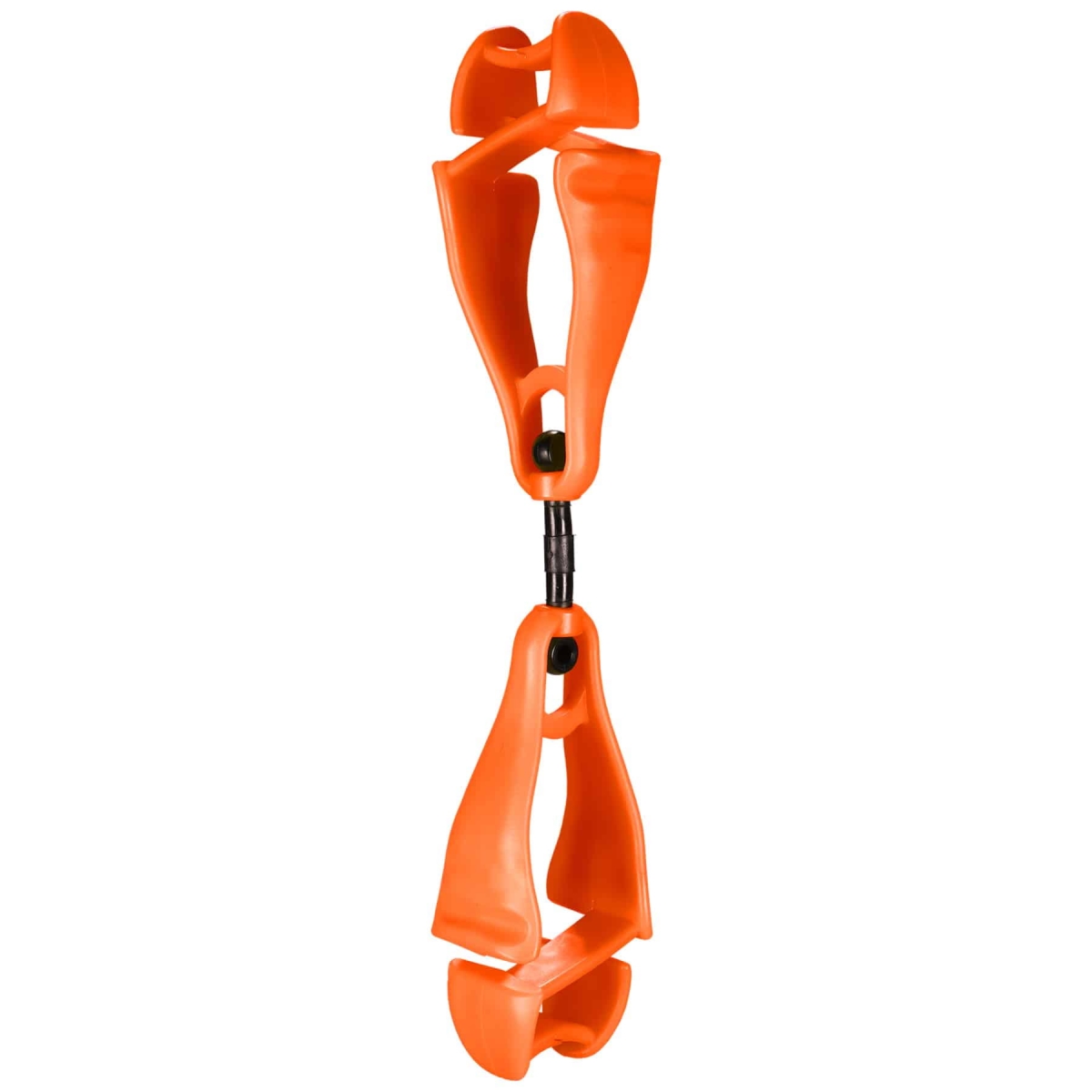 Swiveling Glove Clip Holder - Orange - Dual Clips - Secure Gear Attachment