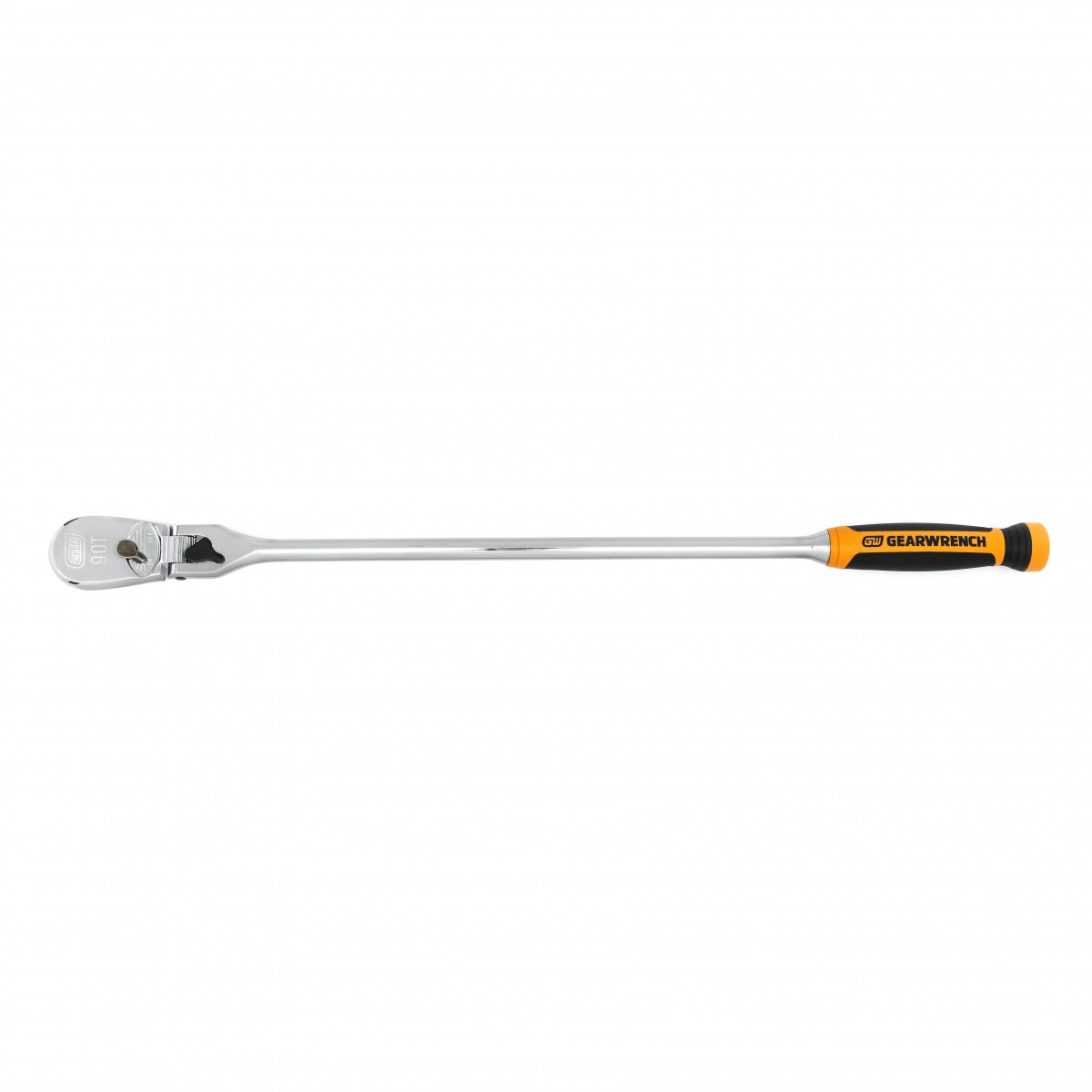 GEARWRENCH 1/2in Drive 90 Tooth Dual Material Locking Flex Head Teardrop Ratchet 24in - 81372T
