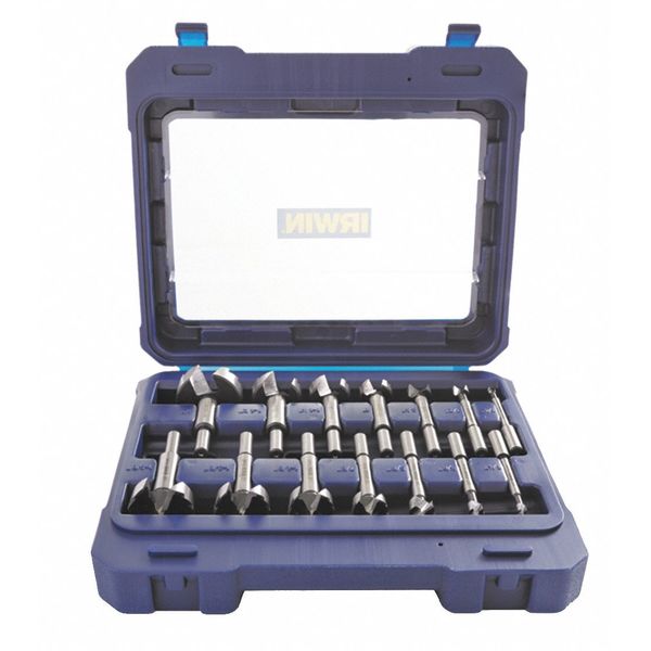 Irwin Marples Forstner Bit Set, Wood Drill Bits, Carbon Steel,14Pieces (1966893)