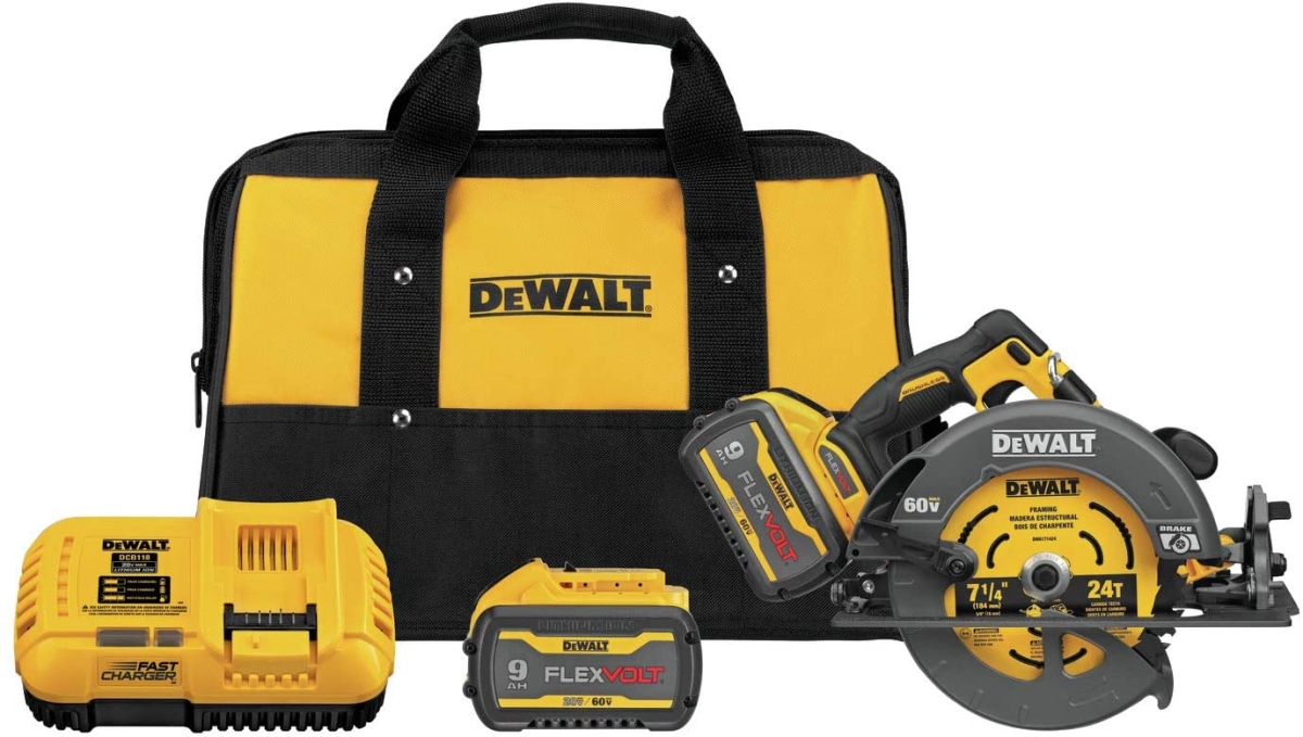 115-DCS578X2 7.75 in. 60V Max Brushless Circular Saw Kit 2 Battery