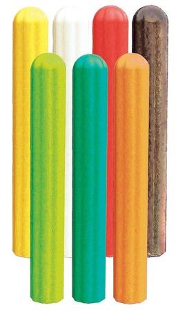 258-173072 6 in. Fluted Post Sleeve Post, Yellow