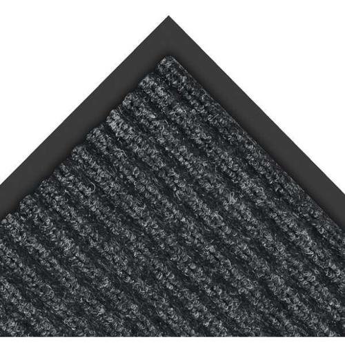 Entrance Mat, Polypropylene, 3/8 in Thick, Charcoal, 3 ft W x 4 ft L