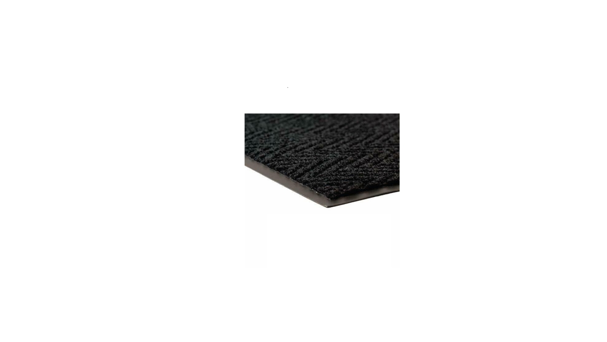 Entrance Mat, Polypropylene, 3/8 in Thick, Charcoal, 3 ft W x 6 ft L