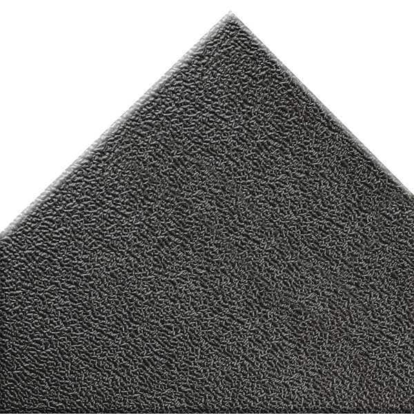 Antifatigue Mat, 5 ft. L x 3 ft. W, 3/8" Thickness, Closed Cell PVC Foam, Pebble, Black