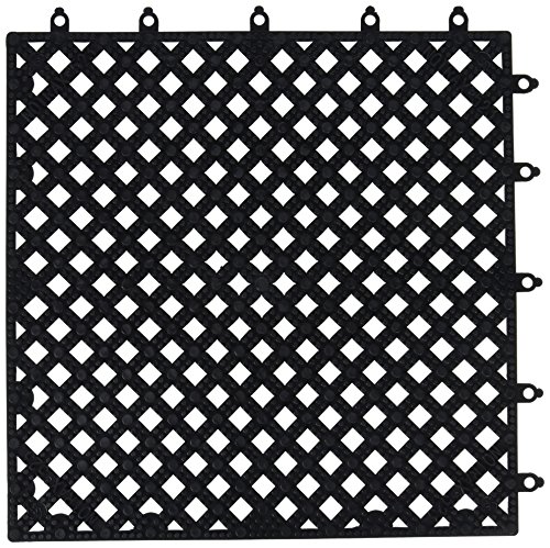 12 x 12 in. Superior Modular Lok-Tyle &Tile Floor Mat - Black