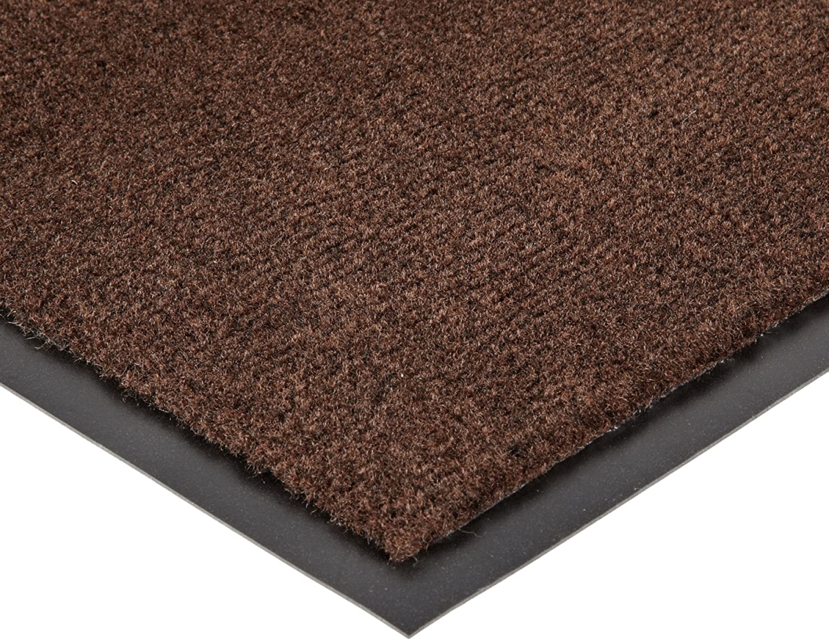 Entrance Mat, Polypropylene, 3/8 in Thick, Brown, 3 ft W x 5 ft L